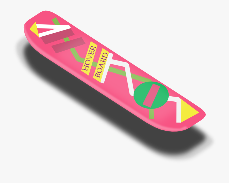 Skateboard Clipart Stick Figure - Hoverboard Back To The Future Png, Transparent Clipart