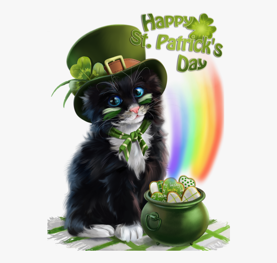 St Patricks Day Clipart Cats, Transparent Clipart