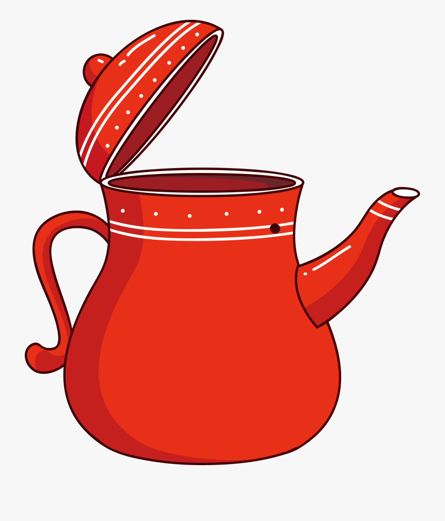 Tea Kettle Euclidean Vector - Tea Pot Cartoon Png, Transparent Clipart