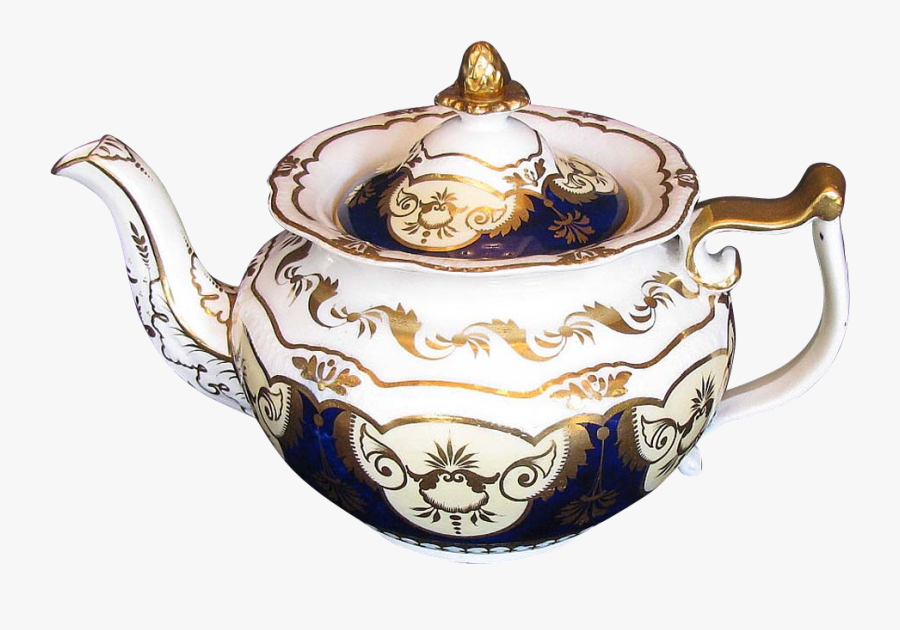 Clip Art Antique Teapot - Antique Porcelain Teapot, Transparent Clipart