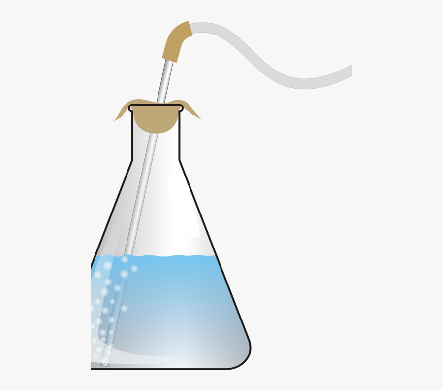 Liquid,neck,erlenmeyer Flask - Conical Flask With Tube, Transparent Clipart