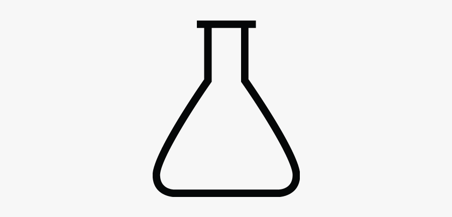 Clip Art Lab Flask - Line Art, Transparent Clipart