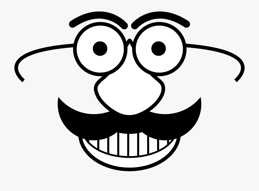 Silly Face 2 - Funny Face Black And White, Transparent Clipart