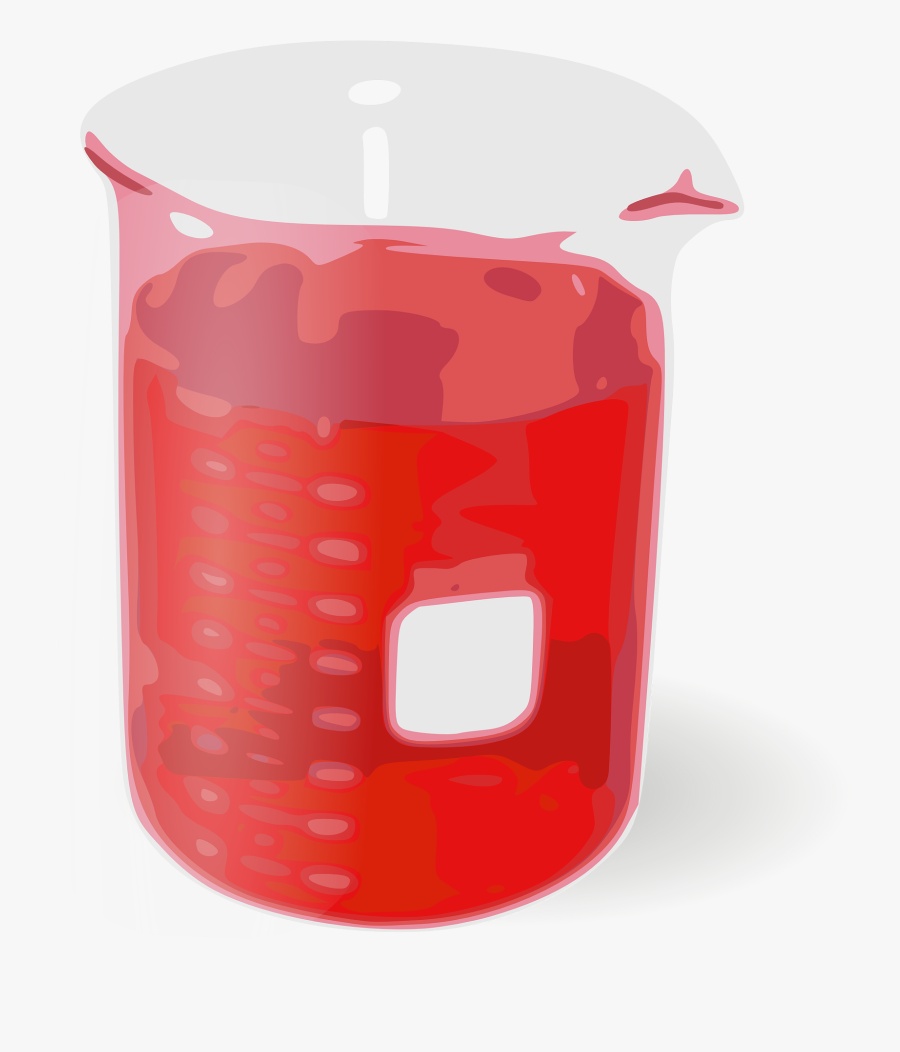 Beaker With The Red Liquid Clipart Free Image - Red Liquid In Beaker, Transparent Clipart