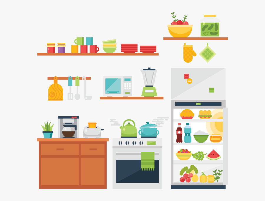 厨房 家具 卡通, Transparent Clipart