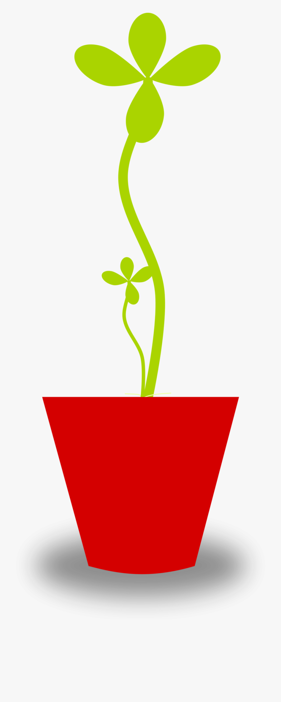 Free Stock Photo Illustration - Cartoon Potted Plant Transparent, Transparent Clipart