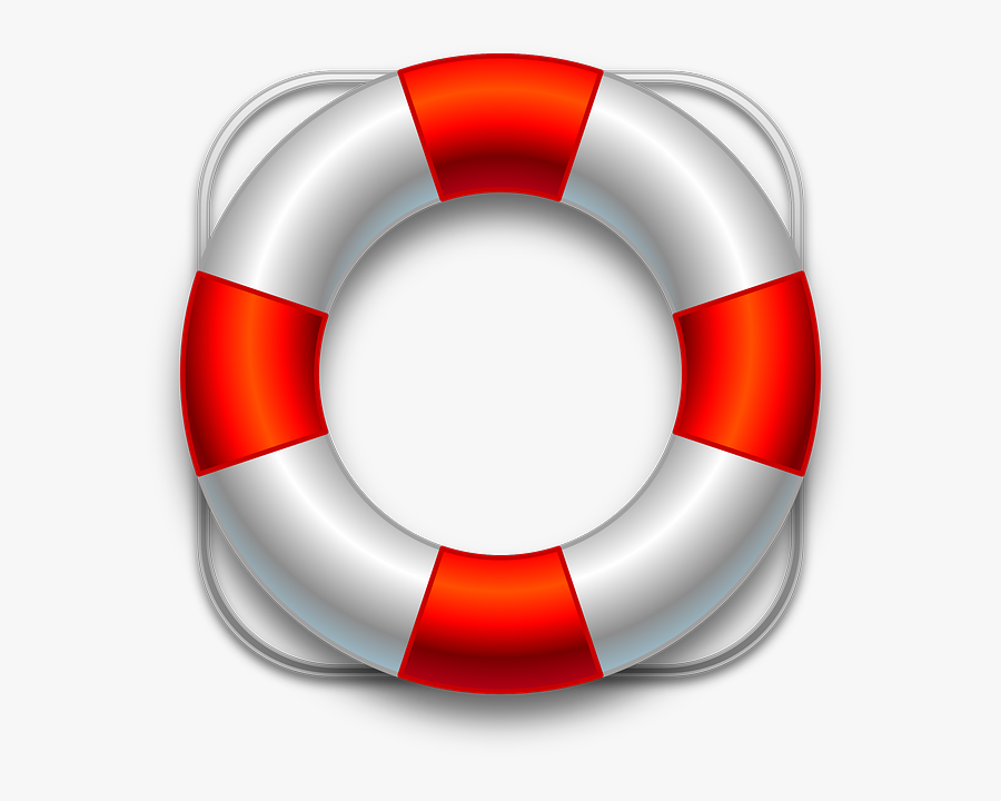 Floating Ring, Belt, Help, Lifesaver, Red, White - Life Saver Clipart, Transparent Clipart