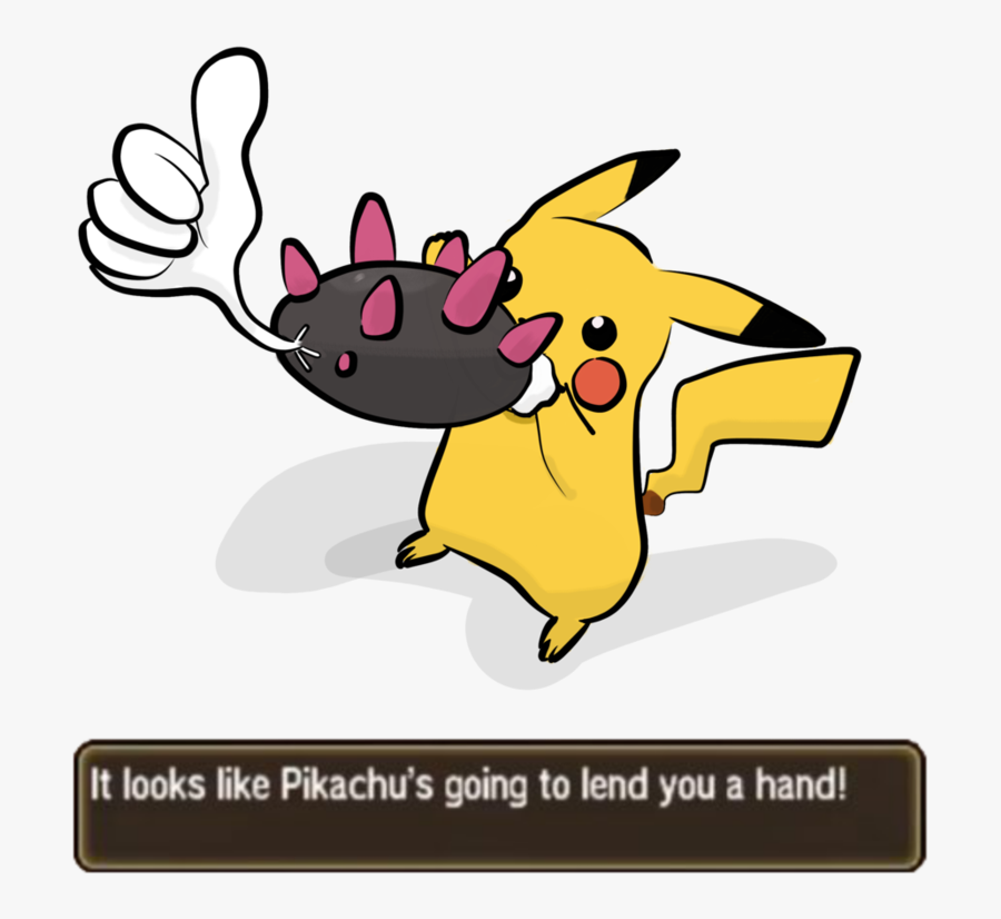A Helping Hand From Pikachu By Alolan - Pyukumuku Memes, Transparent Clipart