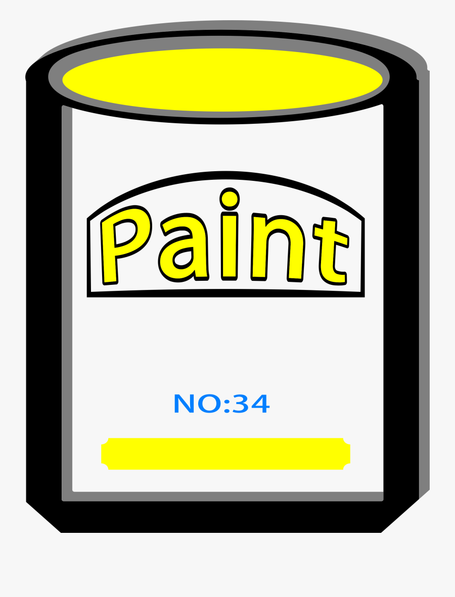 Paint Can Yellow No34 - Paint, Transparent Clipart
