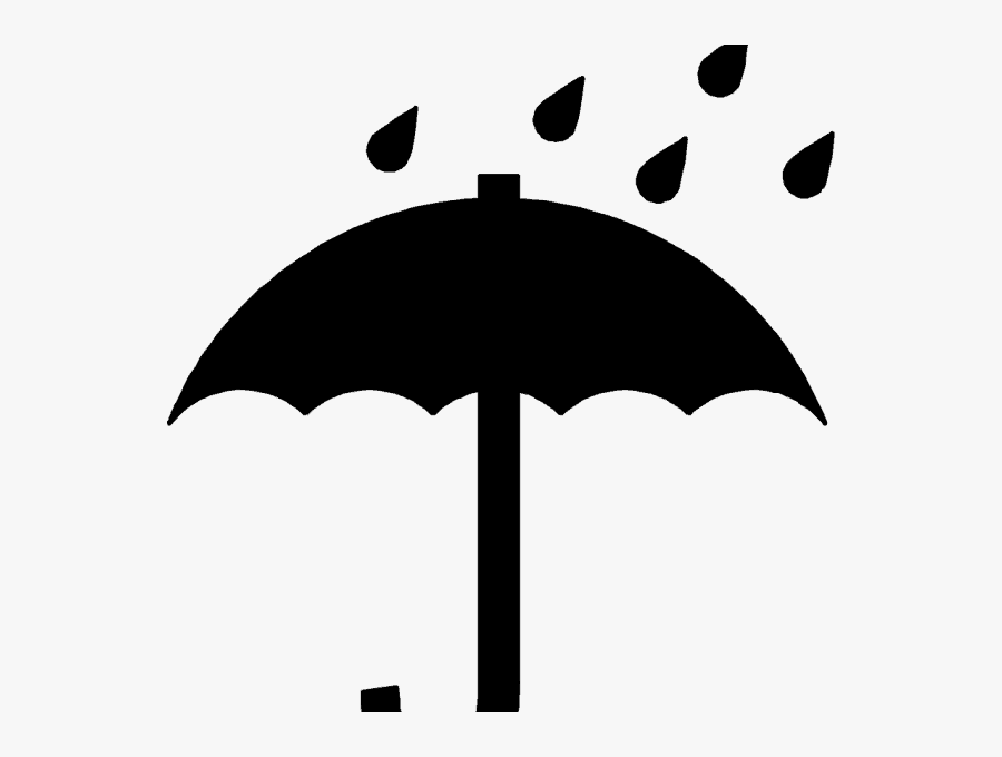 Umbrella And Rain - Packaging Symbols Keep Dry, Transparent Clipart