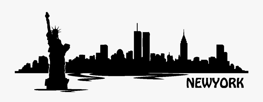 New York City Skyline Silhouette World Trade Center - New York Skyline Design, Transparent Clipart