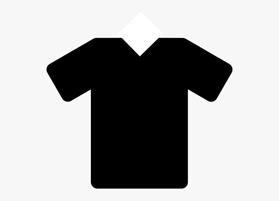 Black Tshirt Vneck Clip Art - Black T Shirt Cartoon, Transparent Clipart
