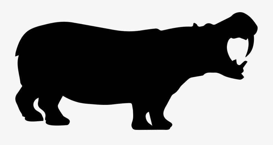 Hippo Shape Svg Png - Hippo Silhouette Clipart Translucent Background, Transparent Clipart