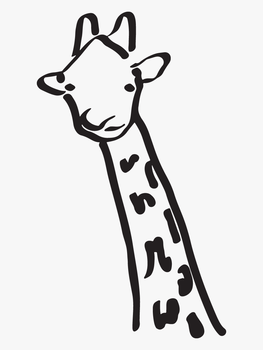 Giraffe Neck And Head Drawing, Transparent Clipart