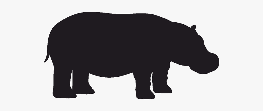 Hippopotamus Baby Hippo Silhouette T-shirt Illustration - Hippo Cutout, Transparent Clipart