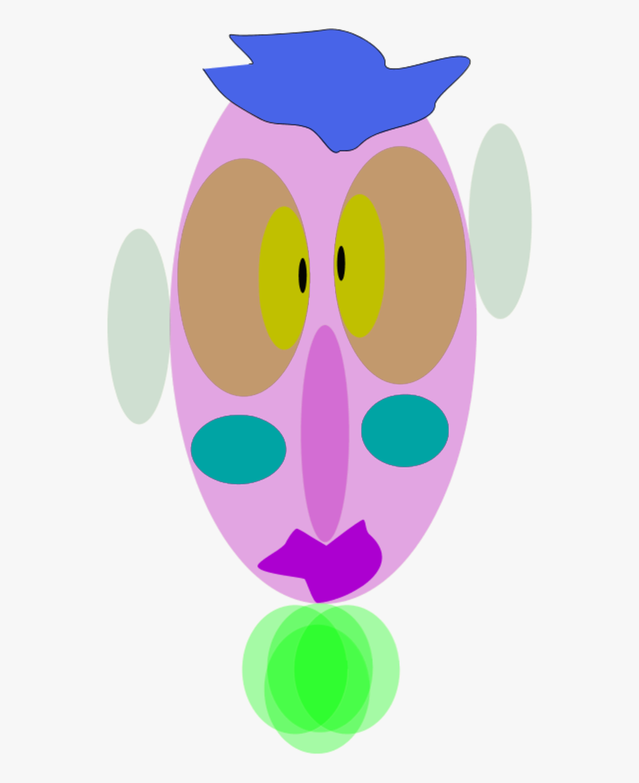 Face With Eyes Ears Little Hair Neck Tie - Face, Transparent Clipart