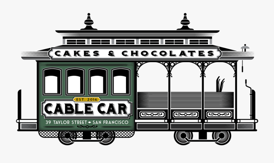 Cable Car Cakes And Chocolates - San Francisco Cable Car Clip Art, Transparent Clipart