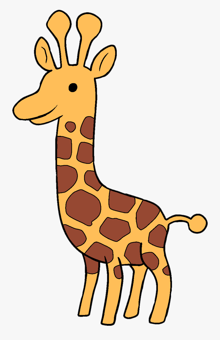 Short Neck Giraffe Cartoon, Transparent Clipart