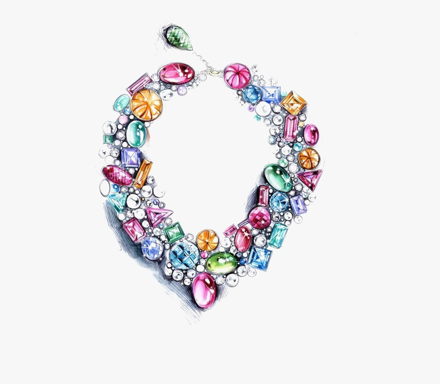 Vector Library Download Diamond Necklaces Transprent - Collar De Piedras Preciosas, Transparent Clipart