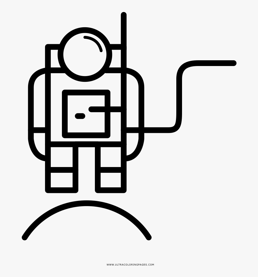 Spaceman Coloring Page Clipart , Png Download, Transparent Clipart