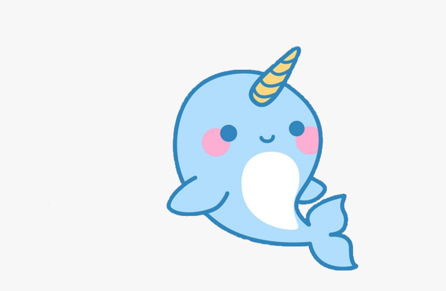 Narwhal Clipart Narwal - Cartoon Cute Kawaii Dolphin, Transparent Clipart
