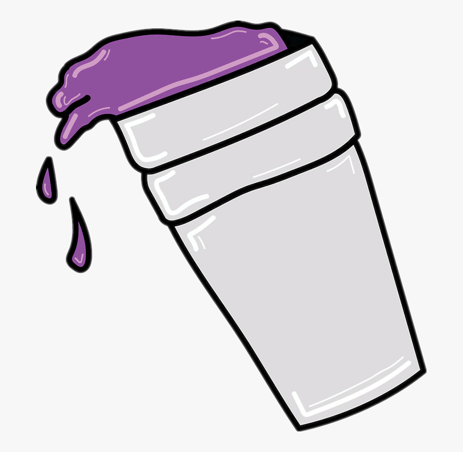 Purple Drank Drawing Cup - Cartoon Lean Cup Png, Transparent Clipart