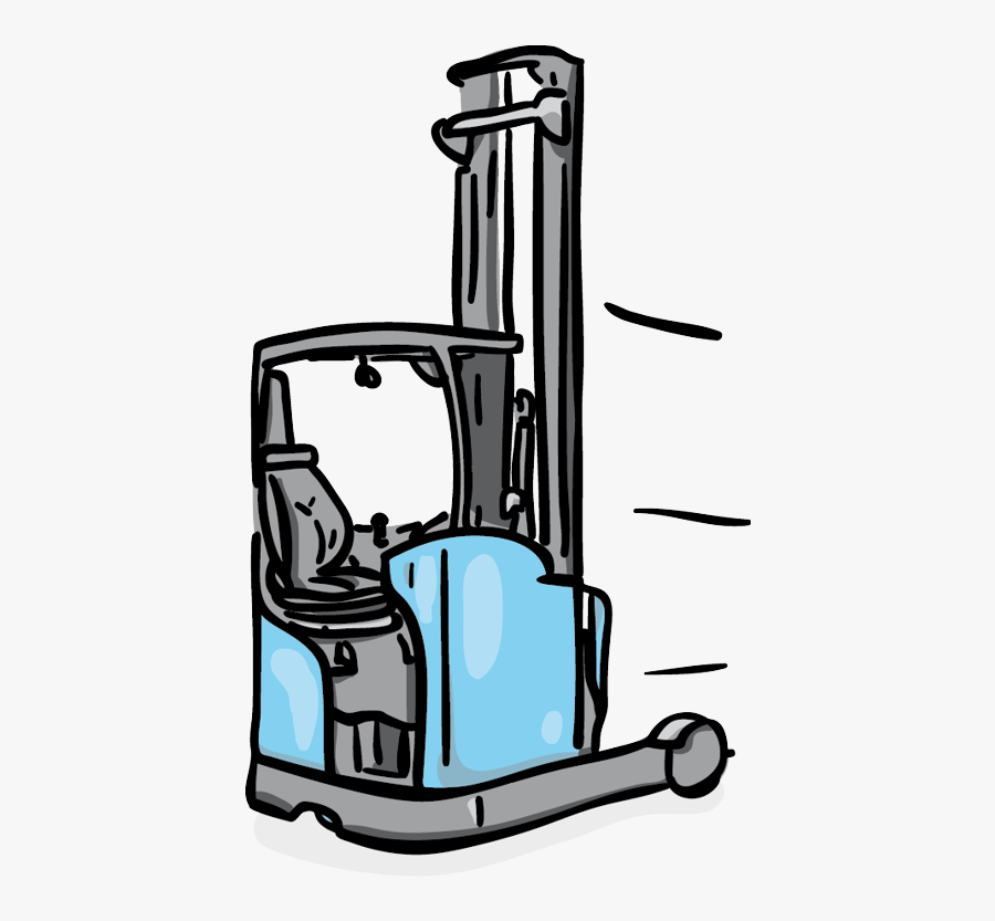 Reach Truck - Forklift, Transparent Clipart