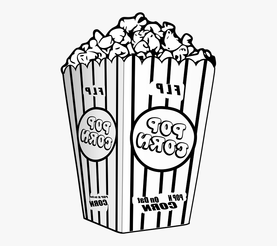 Clipart Of Kernel, Popcorn To And Popcorn About - Popcorn Coloring, Transparent Clipart