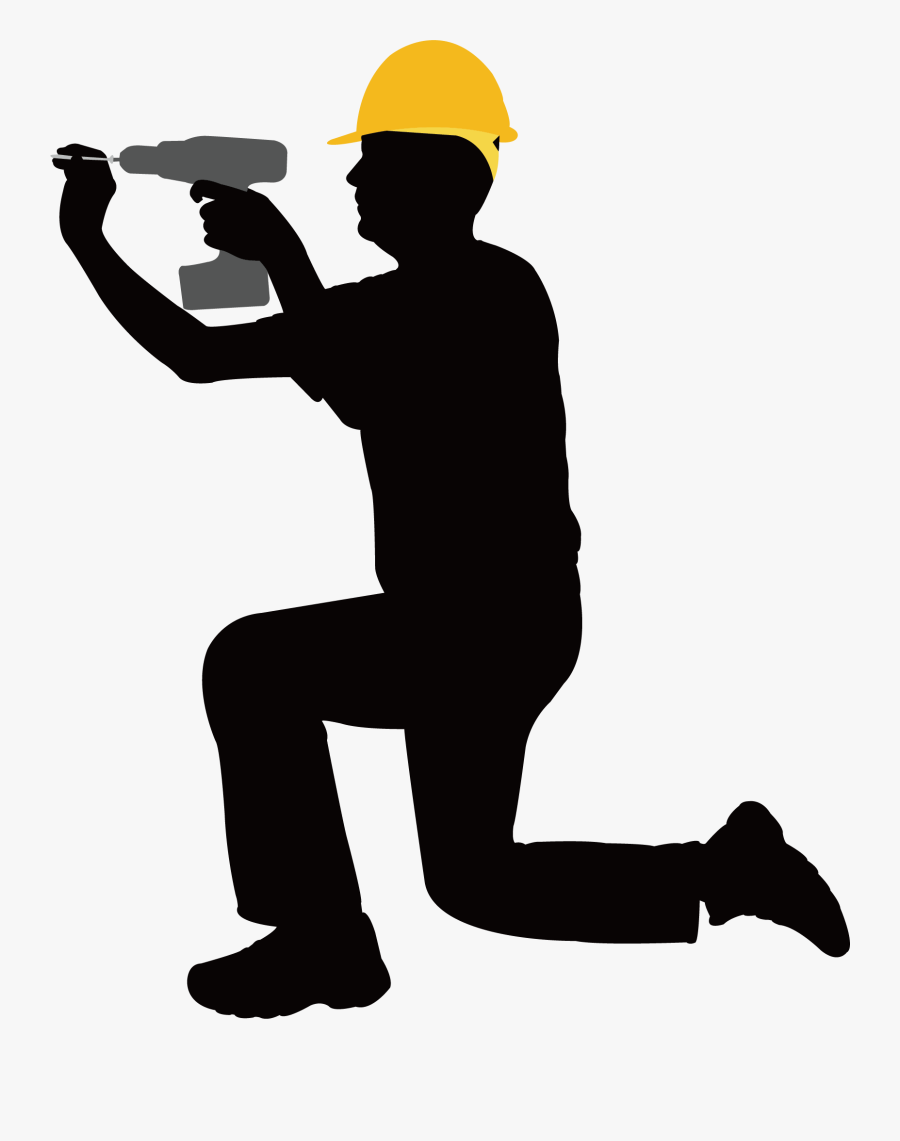 Screw Silhouette At Getdrawings - Construction Site Workers Vector, Transparent Clipart