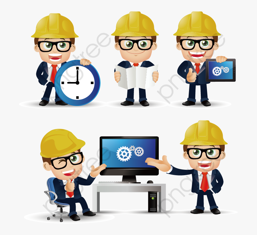 Construction Engineer Cartoons - Engineer Clipart, Transparent Clipart
