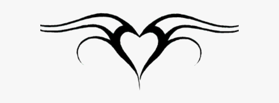 Simple Heart Design Tattoo, Transparent Clipart