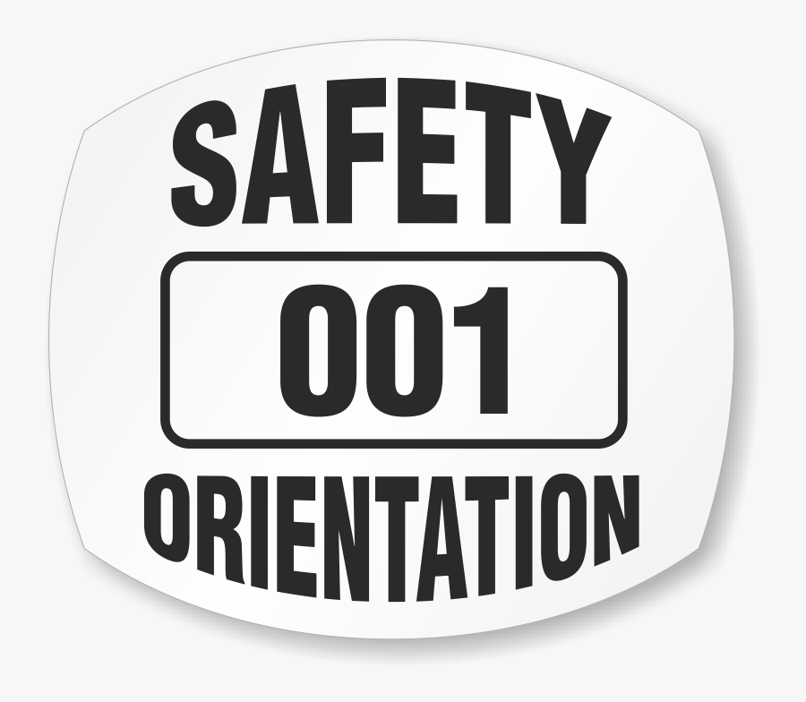 Safety Orientation Choose Numbering Hard Hat Decals - Oval, Transparent Clipart