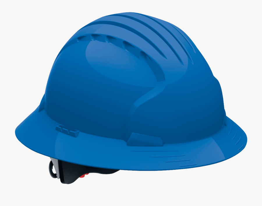 Blue Full Brim Hard Hat With Ratchet Suspension Image - Blue Hard Hat Png, Transparent Clipart