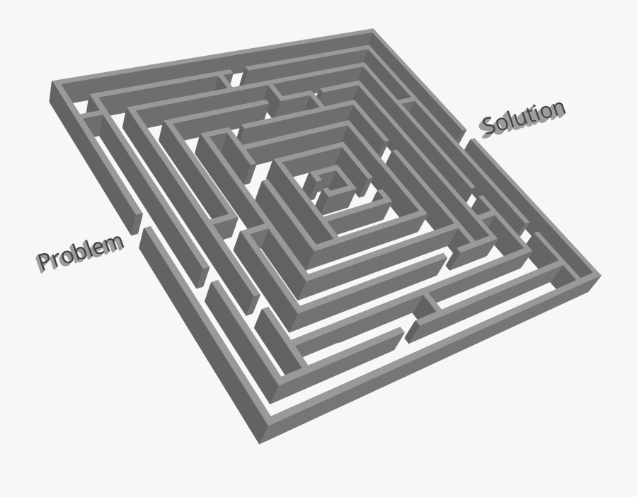 Angle,labyrinth,puzzle - Solution 3d Maze Png, Transparent Clipart