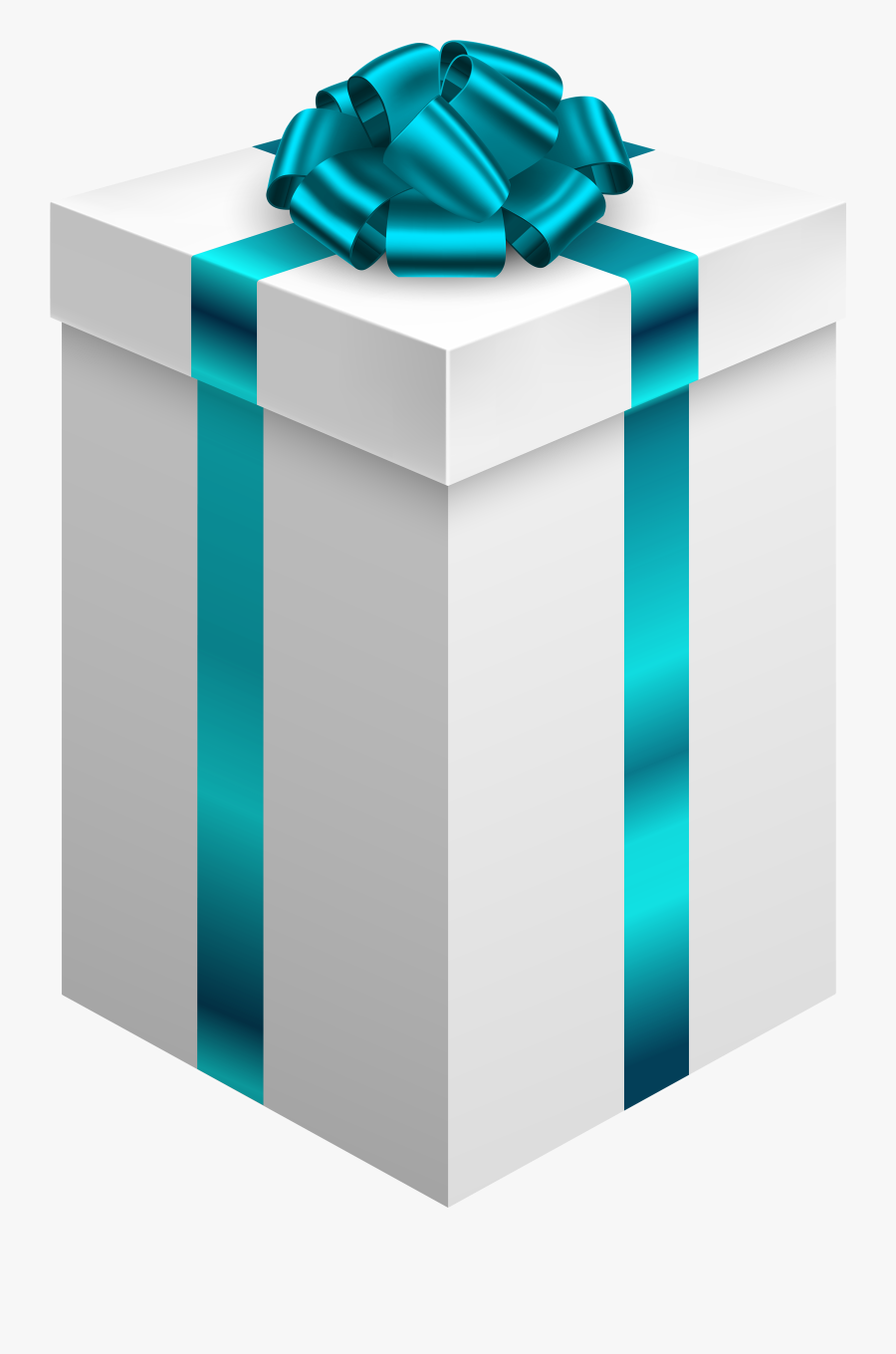 Gift Box With Blue - Blue Gift Box Png, Transparent Clipart