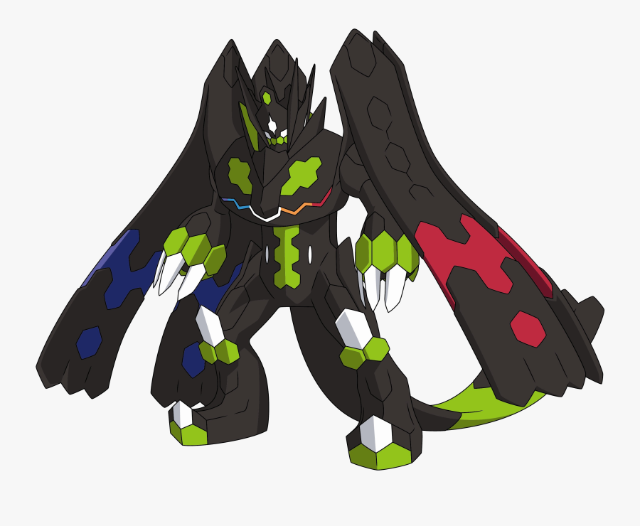 Bipedal Mecha-esque Kaiju - Zygarde Complete Form, Transparent Clipart