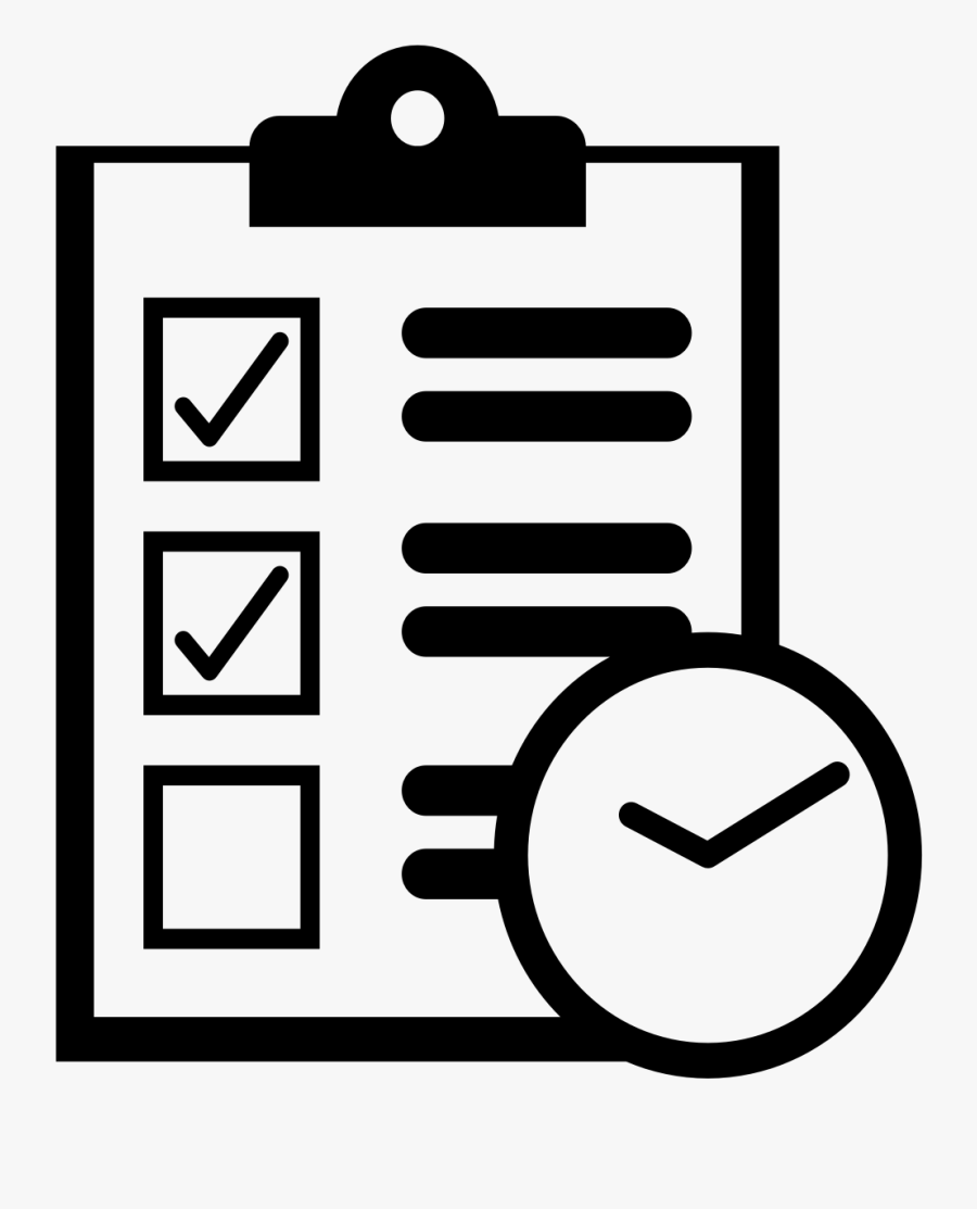 Ultimate Knowledge Institute Uki - Timesheet Icon Black And White, Transparent Clipart