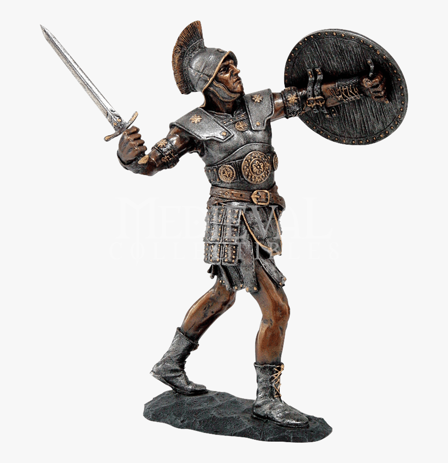 Clip Art In Battle Statue Cc - Statue Of Roman Warrior, Transparent Clipart