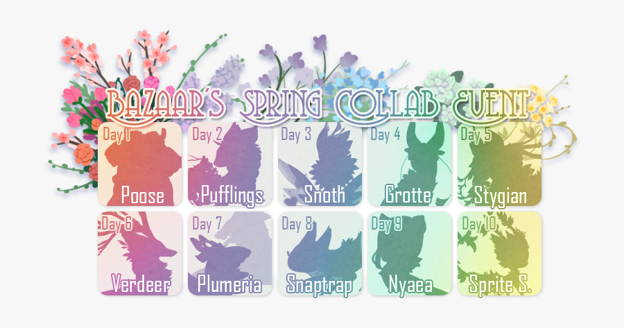 Spring Collab Event Schedule By Gentlelark On - Poster, Transparent Clipart