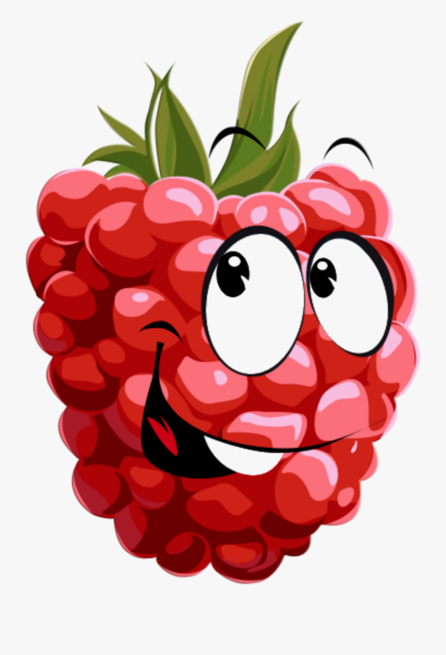 #mq #raspberry #berry #face #happy - Drawing Raspberries, Transparent Clipart