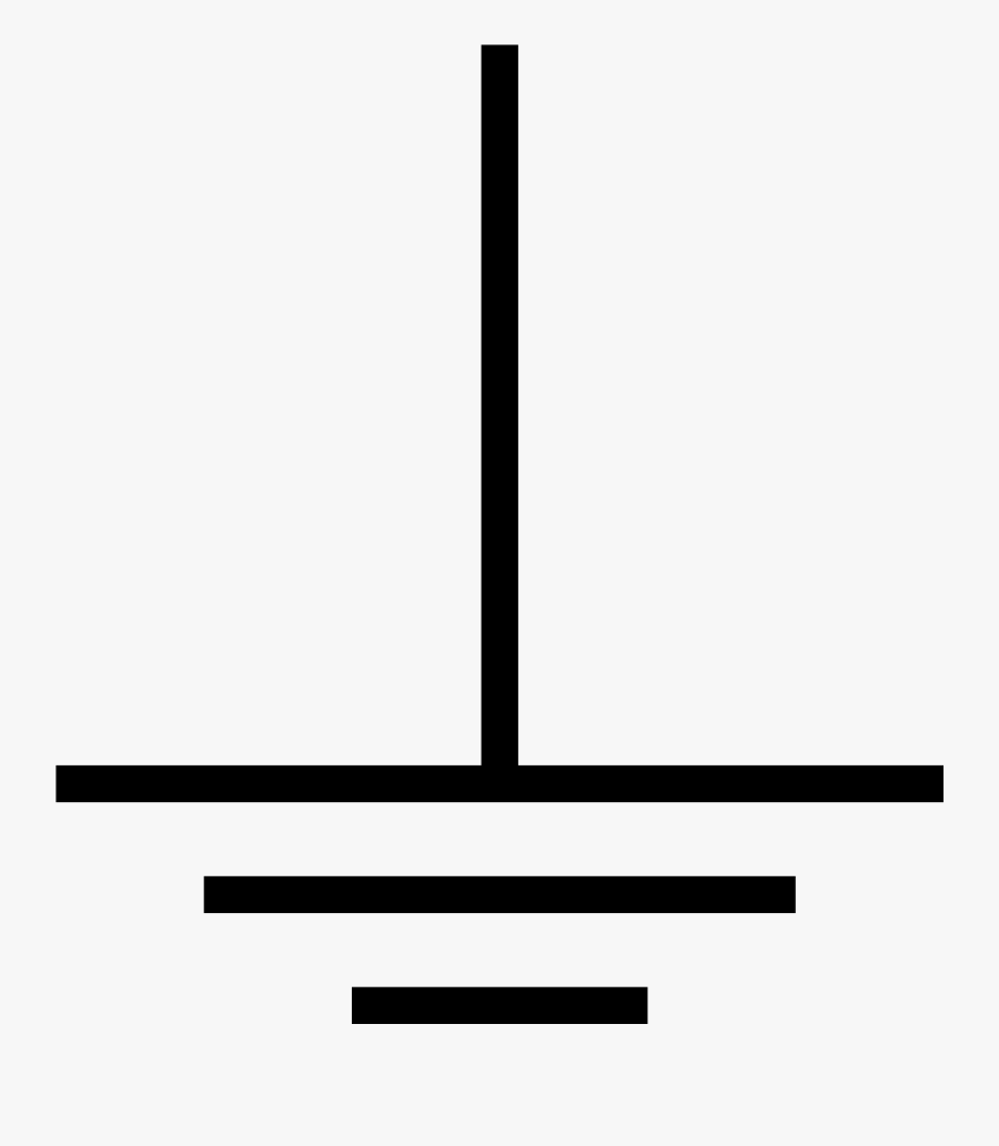 Clip Art Electrical Symbol For Ground - Symbol Uziemienia, Transparent Clipart