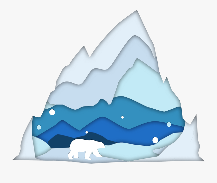 Clip Art Paper Polar Bear Blue, Transparent Clipart