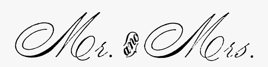 Mr Wedding Script, Transparent Clipart