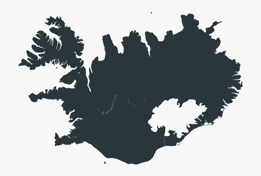Visit Vatnajökull Map - Map Of Iceland Black, Transparent Clipart