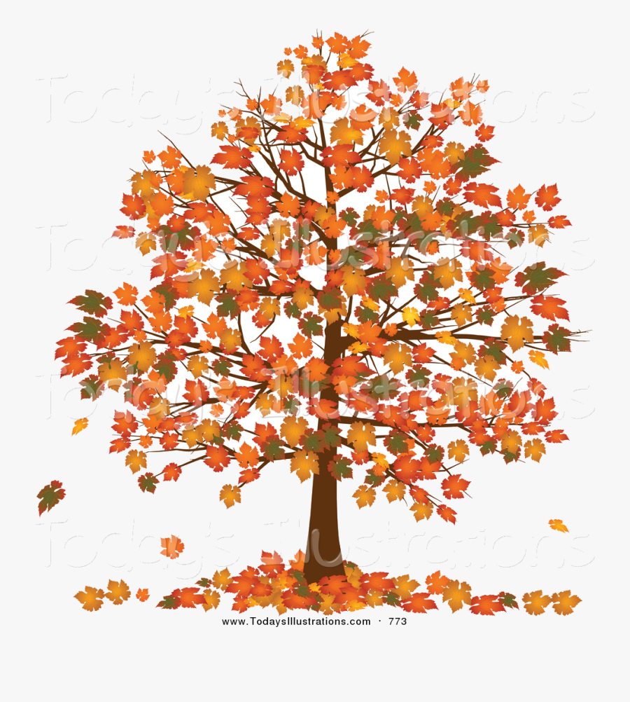 Fall Tree Clipart Of With Vibrantly Colored Orange Clip Art Of Fall