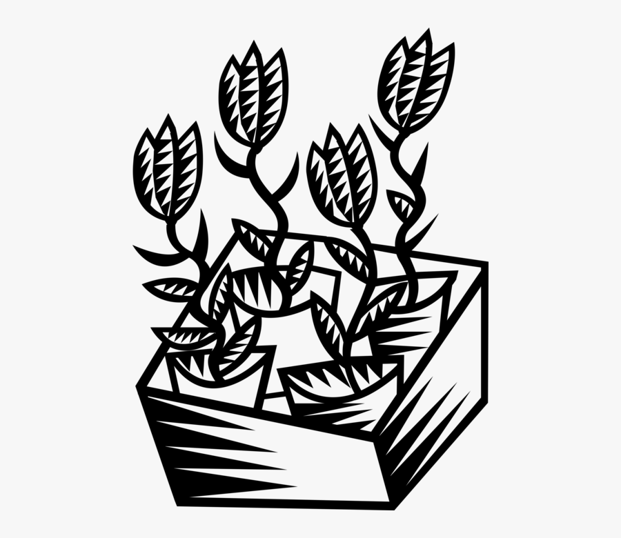 Vector Illustration Of Plant Nursery Greenhouse Flowers, Transparent Clipart