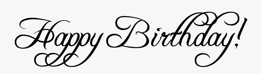 Happy Birthday Cursive Fonts Png, Transparent Clipart