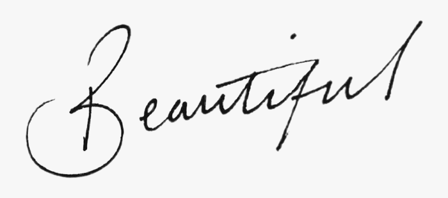 #word #tumblr #beautiful #script #cursive #pretty - Word Beautiful In Cursive, Transparent Clipart