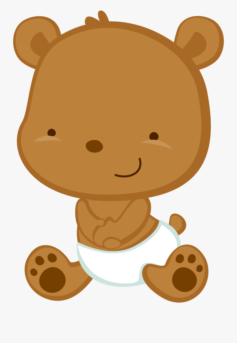 Pin By Papel De Arroz Grazia On Baby - Baby Bear In Diaper, Transparent Clipart