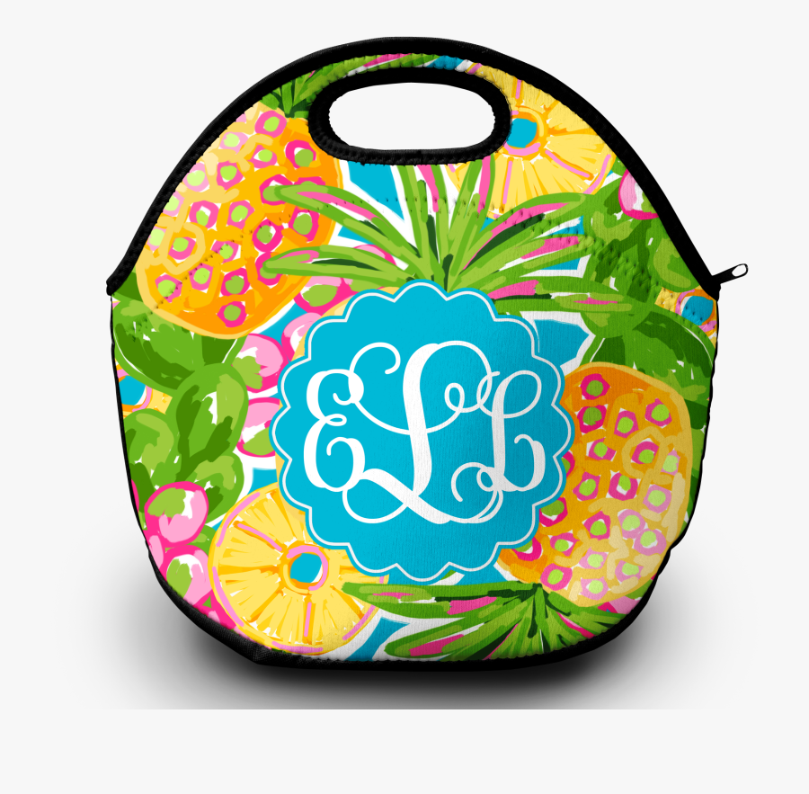 Monogram Lunch Bag Pineapple Paradise - Monogram, Transparent Clipart